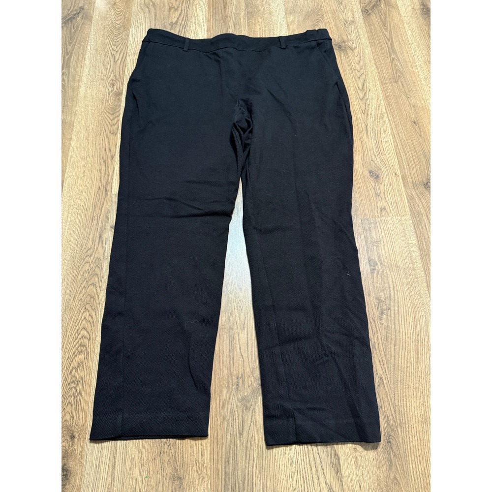 Dalia Pants Women Size XL Black Dress Pants Straight Leg Stretch Trousers